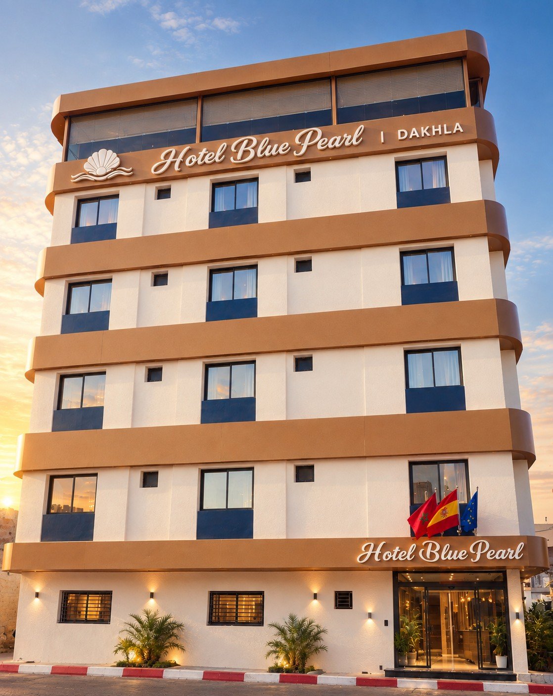 Vue globale de l'Hotel Blue Pearl à Dakhla